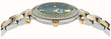 Versace Reve Analog Green Dial Two Tone Steel Strap Watch for Women - VE8B00524