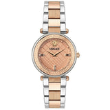 Versace Reve Analog Rose Gold Dial Two Tone Steel Strap Watch for Women - VE8B00424