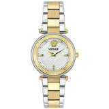 Versace Reve Analog White Dial Two Tone Steel Strap Watch for Women - VE8B00724