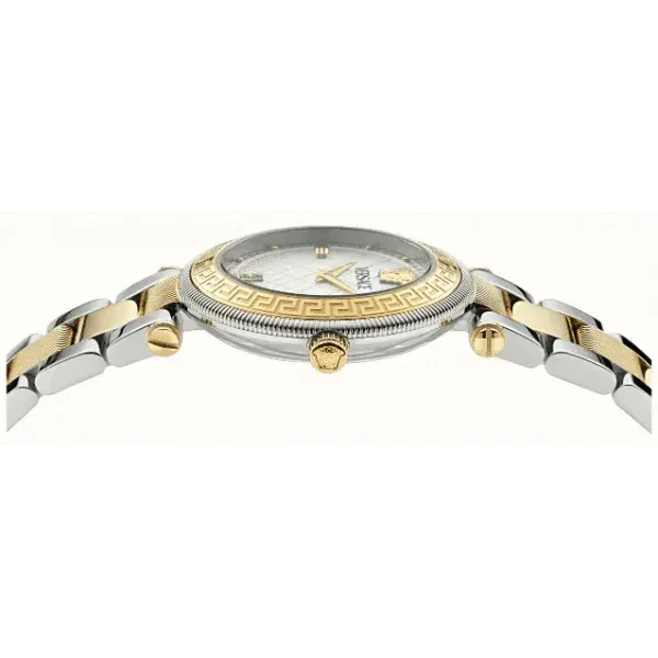 Versace Reve Analog White Dial Two Tone Steel Strap Watch for Women - VE8B00724