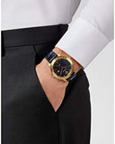 Versace Univers Navy Blue Dial Navy Blue Leather Strap Watch for Men - VEBK00318