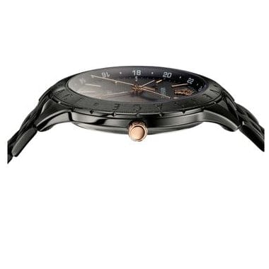 Versace Univers Quartz Black Dial Black Steel Strap Watch for Men - VEBK00618