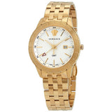 Versace Univers Quartz White Dial Gold Steel Strap Watch for Men - VEBK00518