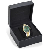 Versace V-Auria Quartz Green Dial Two Tone Steel Strap Watch for Men - VE0F00425