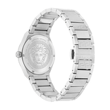 Versace V-Auria Quartz Turquoise Dial Silver Steel Strap Watch for Women - VE0F00225