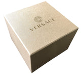 Versace V-Circle Quartz Mother of Pearl Dial Brown Leather Strap Watch for Women - VBP03017