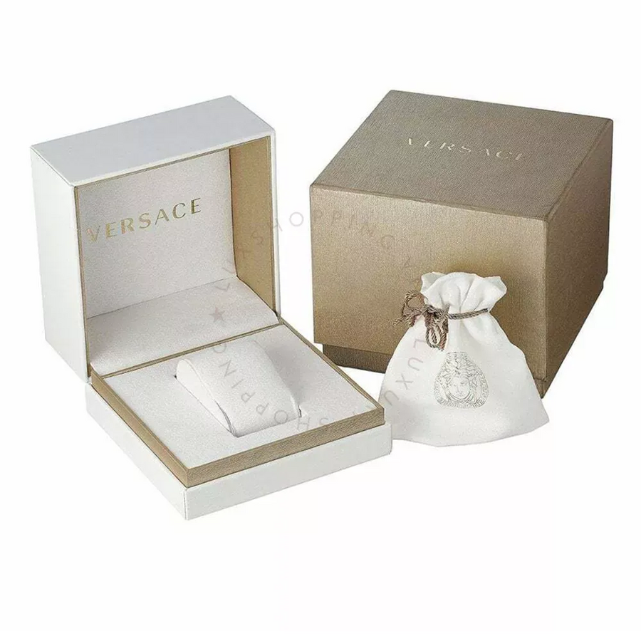 Versace V-Circle Quartz Silver Dial Silver Mesh Strap Watch for Women - VBP050017