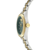 Versace V-Code Analog Green Dial Two Tone Steel Strap Watch for Women - VE8I00424