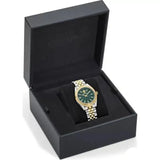 Versace V-Code Analog Green Dial Two Tone Steel Strap Watch for Women - VE8I00424