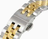 Versace V-Code Analog Green Dial Two Tone Steel Strap Watch for Women - VE8I00424