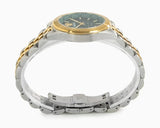 Versace V-Code Analog Green Dial Two Tone Steel Strap Watch for Women - VE8I00424