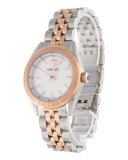 Versace V-Code Analog White Dial Two Tone Steel Strap Watch for Women - VE8I00624