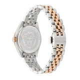 Versace V-Code Analog White Dial Two Tone Steel Strap Watch for Women - VE8I00624