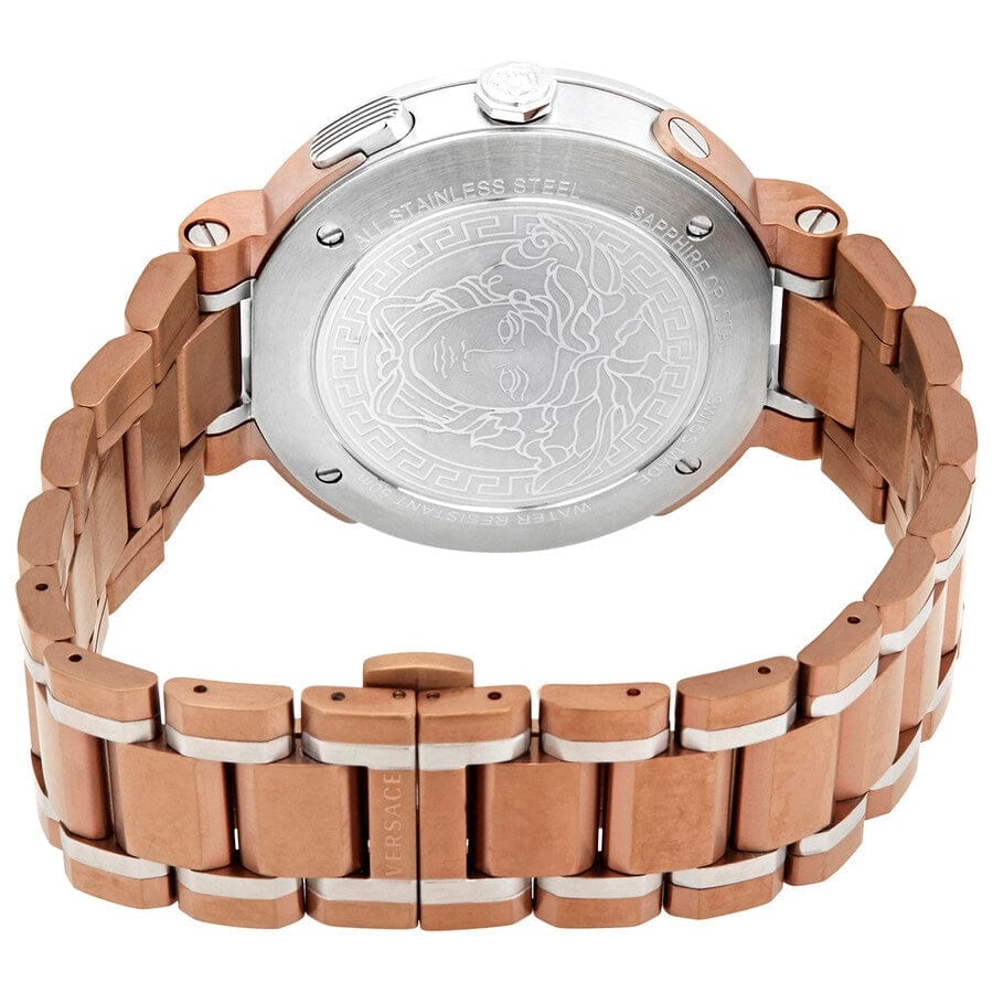 Versace V Extreme Chronograph White Dial Rose Gold Stainless Steel Watch for Women - VCN050017