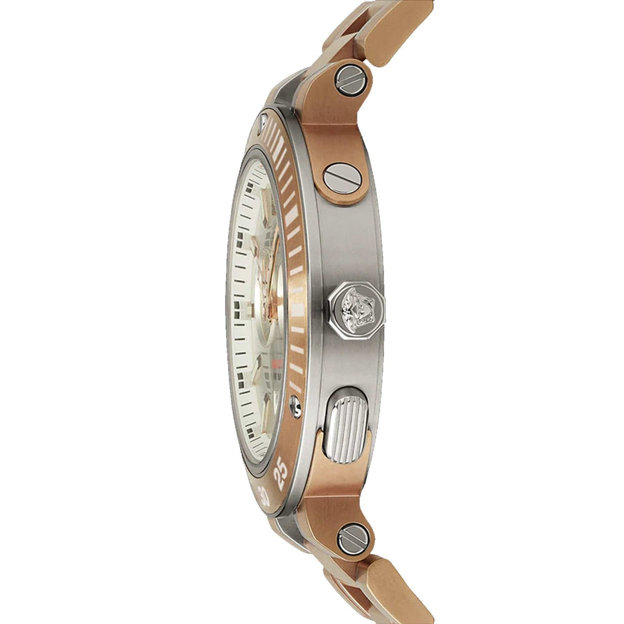 Versace V Extreme Chronograph White Dial Rose Gold Stainless Steel Watch for Women - VCN050017