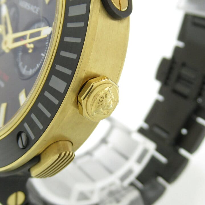 Versace V Extreme Pro Two Tone Dial Stainless Steel Strap Watch for Men - VCN040017