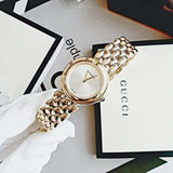 Versace V-Flare Quartz Silver Dial Gold Steel Strap Watch for Women - VEBN00718