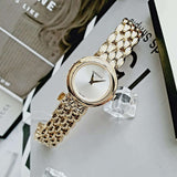 Versace V-Flare Quartz Silver Dial Gold Steel Strap Watch for Women - VEBN00718