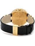 Versace V Metal Icon Gold Dial Black & Gold Strap Watch for Women - VLC030014