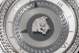 Versace V Metal Icon Silver Dial Black & Silver Strap Watch for Women - VLC010014