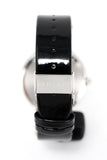 Versace V Metal Icon Silver Dial Black & Silver Strap Watch for Women - VLC010014