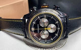 Versace V Ray Chronograph Grey Dial Black Leather Strap Watch for Men - VDB020014
