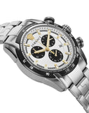 Versace V-Ray Chronograph Silver Dial Silver Steel Strap Watch For Men - VE2I00321