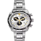 Versace V-Ray Chronograph Silver Dial Silver Steel Strap Watch For Men - VE2I00321