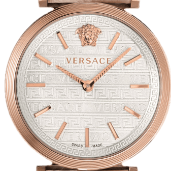 Versace V-Twist White Dial White Leather Strap Watch for Women - VELS00419