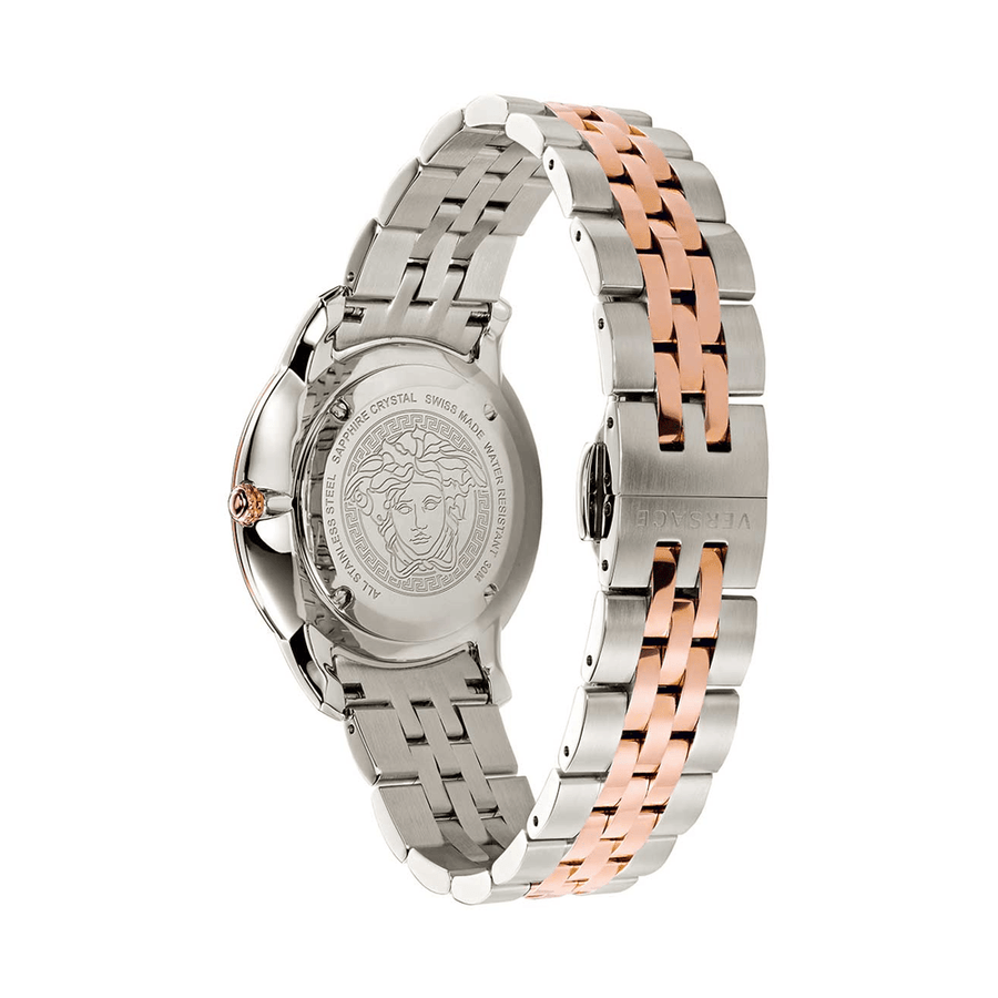 Versace V-Urban Green Dial Two Tone Steel Strap Watch for Men - VELQ00619
