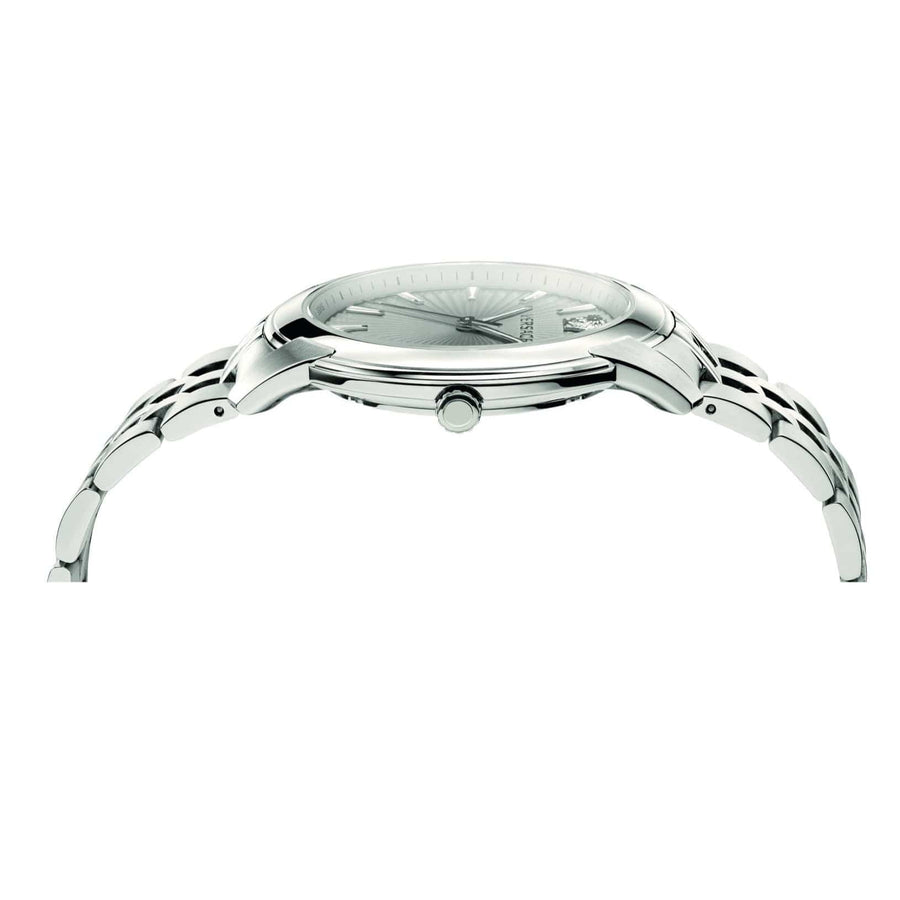 Versace V-Urban Light Blue Dial Silver Steel Strap Watch for Men - VELQ00419