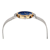 Versace Meander Blue Dial Silver Mesh Bracelet Watch for Women - VELW00520