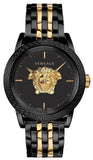 Versace Palazzo Empire Black Dial Two Tone Steel Strap Watch for Men - VERD01119