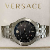 Versace Univers Analog Black Dial Silver Steel Strap Watch for Men - VEBK00418