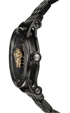 Versace Palazzo Empire Black Dial Black Steel Strap Watch for Men - VERD00518