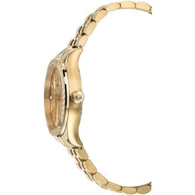 Versace Virtus Quartz Gold Dial Gold Steel Strap Watch for Women - VEHU00720