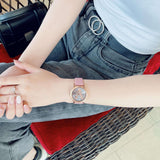 Versace Virtus Quartz Grey Dial Pink Leather Strap Watch for Women - VEHC00319