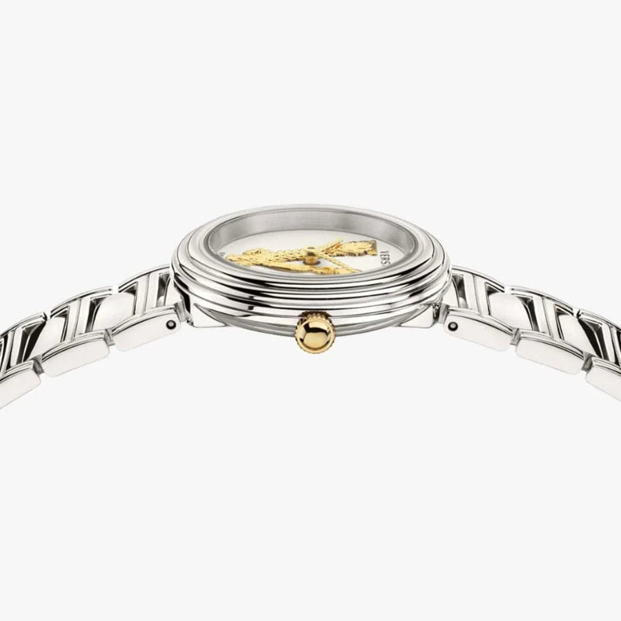 Versace Virtus Quartz White Dial Silver Steel Strap Watch For Women - VET300621