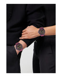 Versace Icon Active Chronograph Black Dial Purple Rubber Strap Watch For Men - VEZ701423