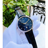 Tissot Chemin Des Tourelles Powermatic 80 Blue Dial Blue Leather Strap Watch for Men - T099.407.16.047.00