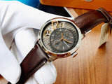 Fossil Townsman Automatic Black Dial Brown Leather Strap Watch for Men -  ME1163