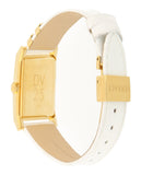 Versace DV25 Diamonds White Dial White Leather Strap Watch For Women - VQF060015