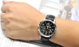 Tissot T Race PRC 200 Chronograph Quartz Black Dial Black Leather Strap Watch for Men - T17.1.526.52