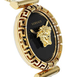 Versace Palazzo Empire Greca Black Dial Gold Mesh Bracelet Watch for Women - VEDV00519