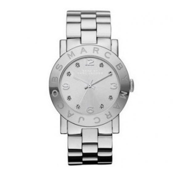 Marc Jacobs Amy Silver Dial Silver Steel Strap Watch for Women - MBM3181