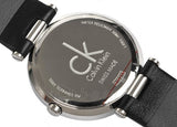 Calvin Klein Sight Silver Dial Black Leather Strap Watch for Men - K1S21120