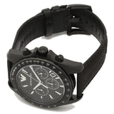 Emporio Armani Sigma Chronograph Black Dial Black Leather Strap Watch For Men - AR6131