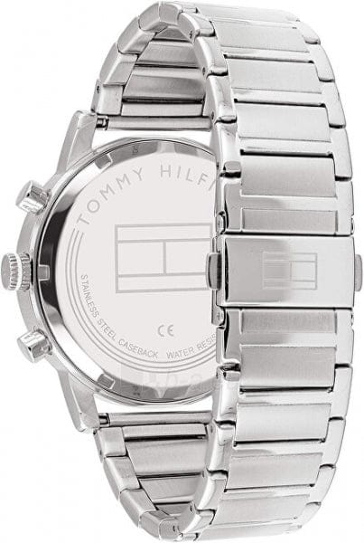 Tommy Hilfiger Kane Blue Dial Silver Steel Strap Watch for Men - 1710401