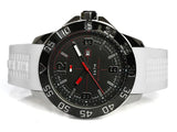 Tommy Hilfiger Sport Black Dial White Rubber Strap Watch for Men - 1790986