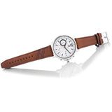 Tommy Hilfiger Landon Chronograph White Dial Brown Leather Strap Watch for Men - 1791531